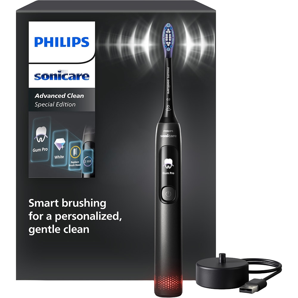 Periuta de dinti electrica PHILIPS Sonicare Advanced Clean HX3792/11, 31000 miscari/min, 5 programe, 1 capat, negru