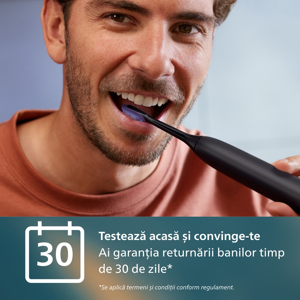 Periuta de dinti electrica PHILIPS Sonicare Advanced Clean HX3792/11, 31000 miscari/min, 5 programe, 1 capat, negru