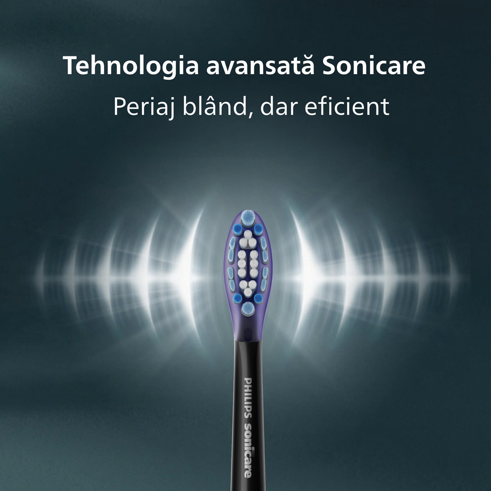 Periuta de dinti electrica PHILIPS Sonicare Advanced Clean HX3792/11, 31000 miscari/min, 5 programe, 1 capat, negru