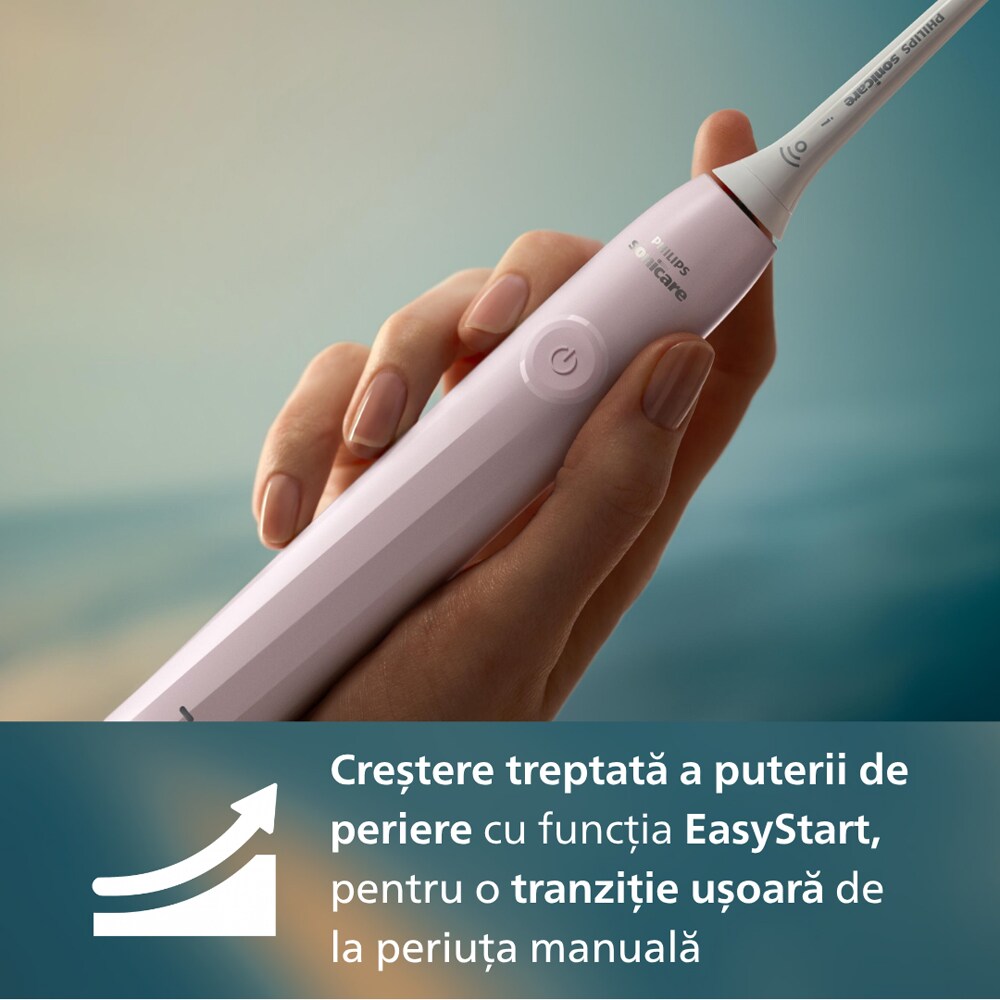 Periuta de dinti electrica PHILIPS Sonicare HX4022/03, 31000 miscari/min, 1 program, 2 capate, roz