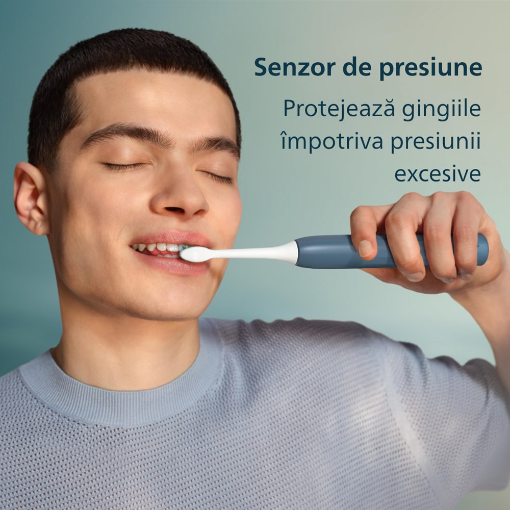 Periuta de dinti electrica PHILIPS Sonicare HX4022/04, 31000 miscari/min, 1 program, 2 capate, albastru