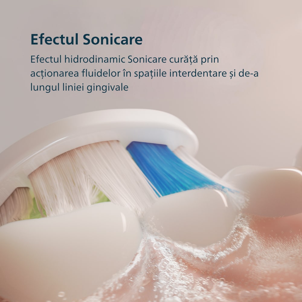 Periuta de dinti electrica PHILIPS Sonicare HX4022/04, 31000 miscari/min, 1 program, 2 capate, albastru