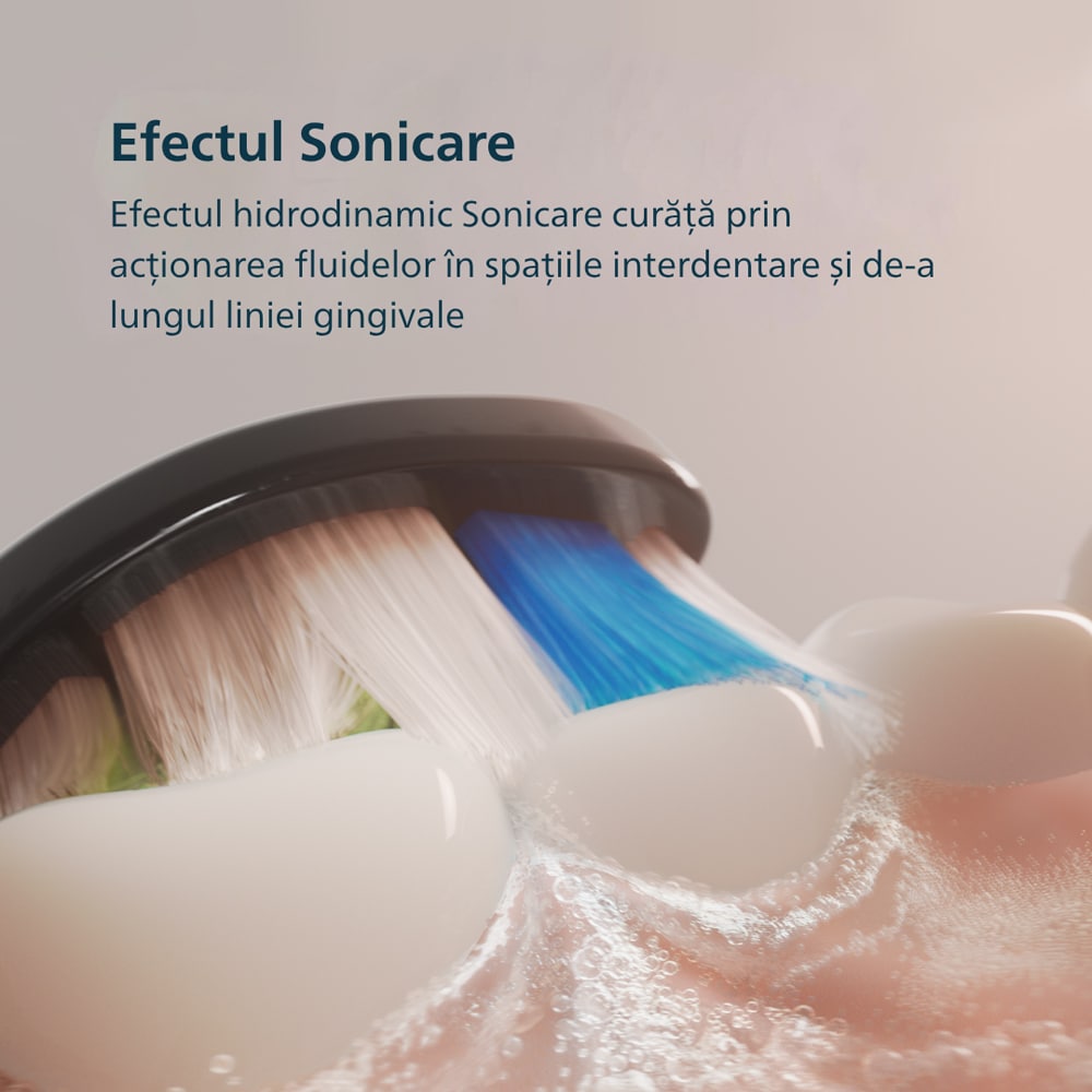 Periuta de dinti electrica PHILIPS Sonicare HX4042/52, 31000 miscari/min, 4 programe, 2 capate, negru