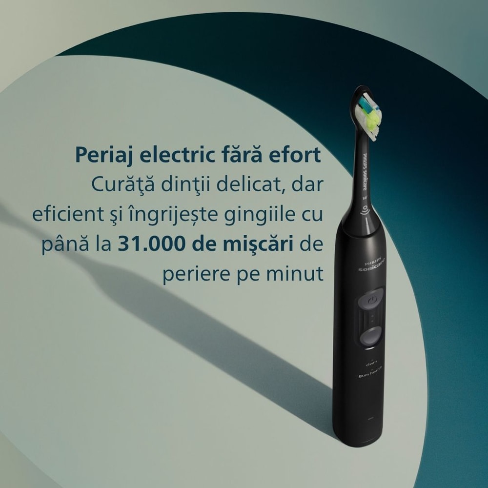 Periuta de dinti electrica PHILIPS Sonicare HX4042/52, 31000 miscari/min, 4 programe, 2 capate, negru