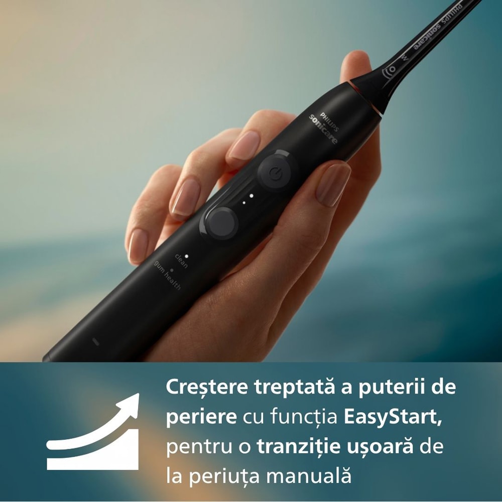 Periuta de dinti electrica PHILIPS Sonicare HX4042/52, 31000 miscari/min, 4 programe, 2 capate, negru