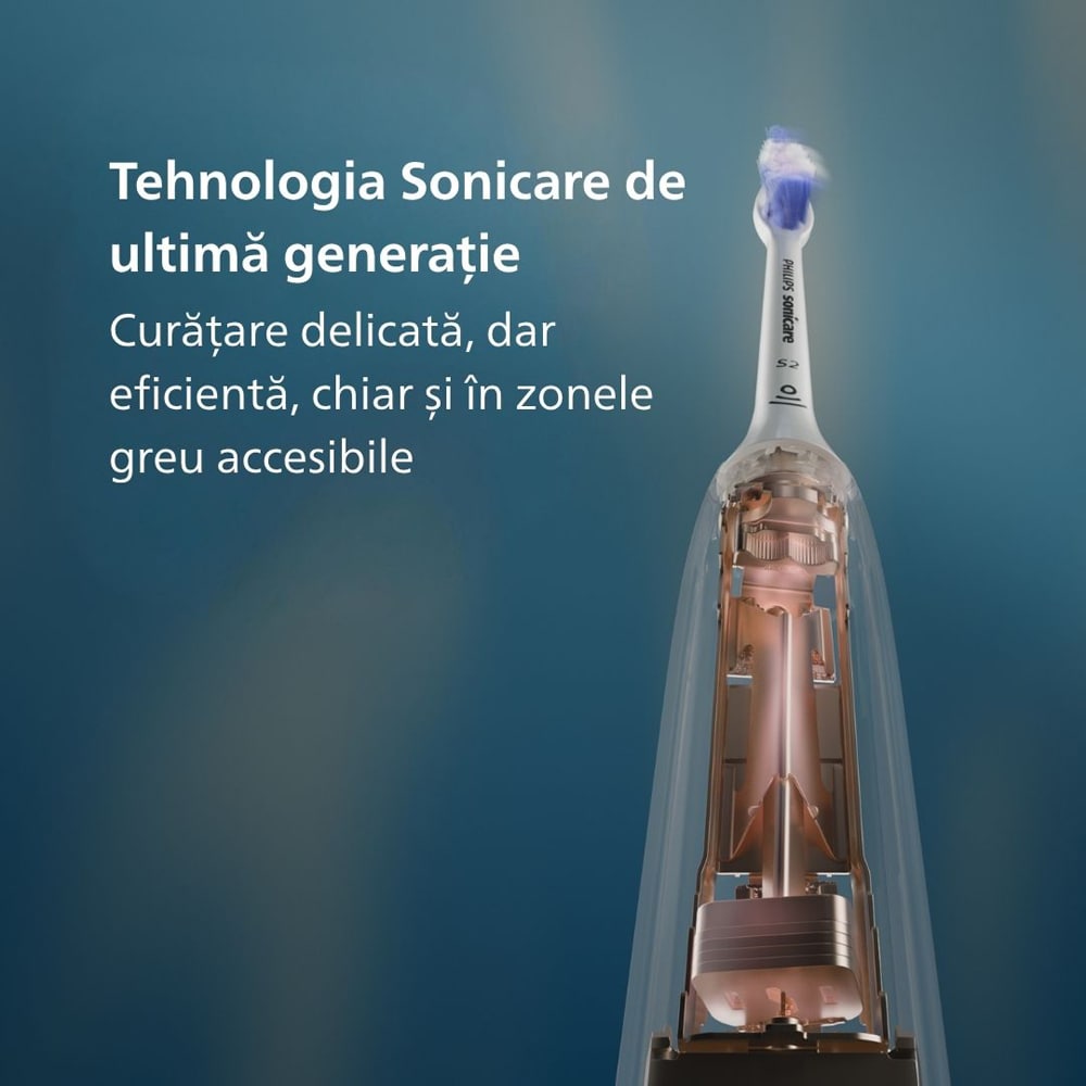 Periuta de dinti electrica PHILIPS Sonicare HX4042/52, 31000 miscari/min, 4 programe, 2 capate, negru