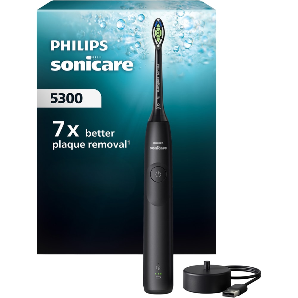 Periuta de dinti electrica PHILIPS Sonicare 5300 HX7101/01, 62000 miscari/min, 1 program, 1 capat, negru