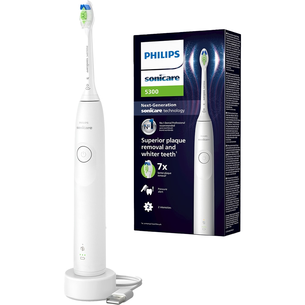 Periuta de dinti electrica PHILIPS Sonicare 5300 HX7108/01, 62000 miscari/min, 1 program, 1 capat, alb