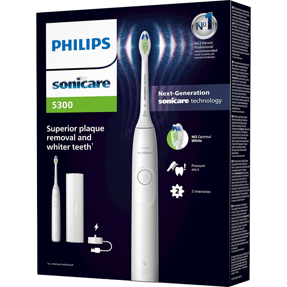 Periuta de dinti electrica PHILIPS Sonicare 5300 HX7108/02, 62000 miscari/min, 1 program, 1 capat, alb