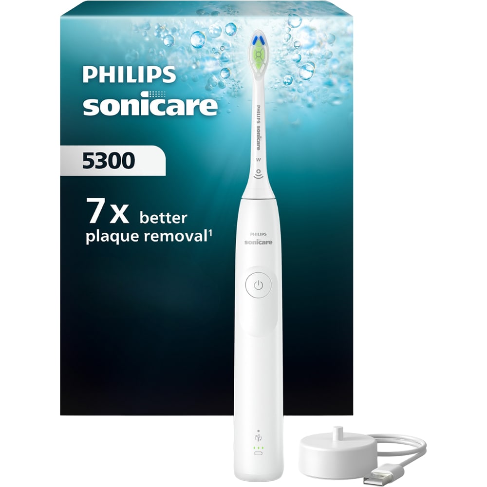 Periuta de dinti electrica PHILIPS Sonicare 5300 HX7108/01, 62000 miscari/min, 1 program, 1 capat, alb