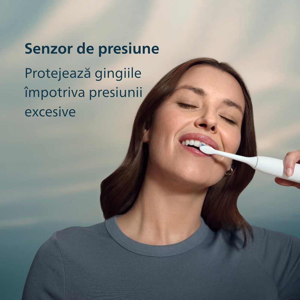 Periuta de dinti electrica PHILIPS Sonicare 5300 HX7108/01, 62000 miscari/min, 1 program, 1 capat, alb