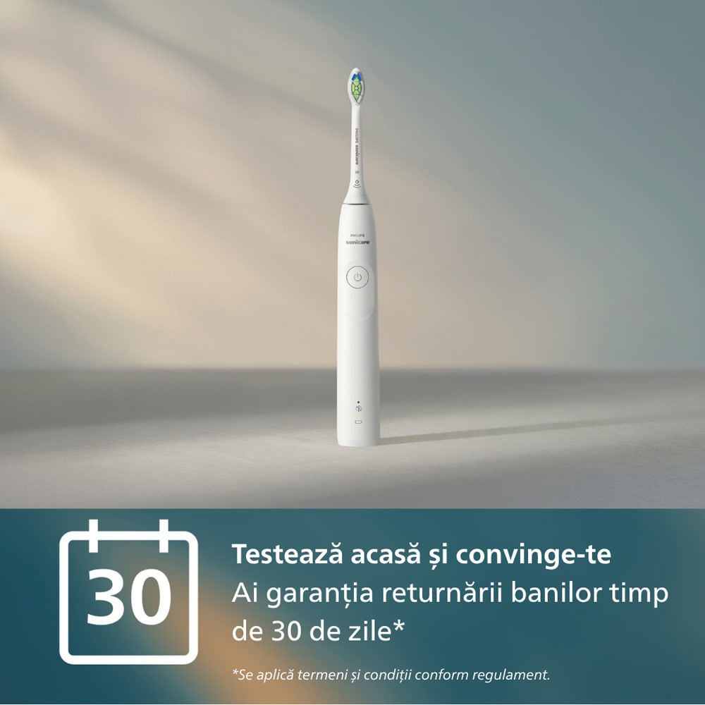 Periuta de dinti electrica PHILIPS Sonicare 5300 HX7108/02, 62000 miscari/min, 1 program, 1 capat, alb