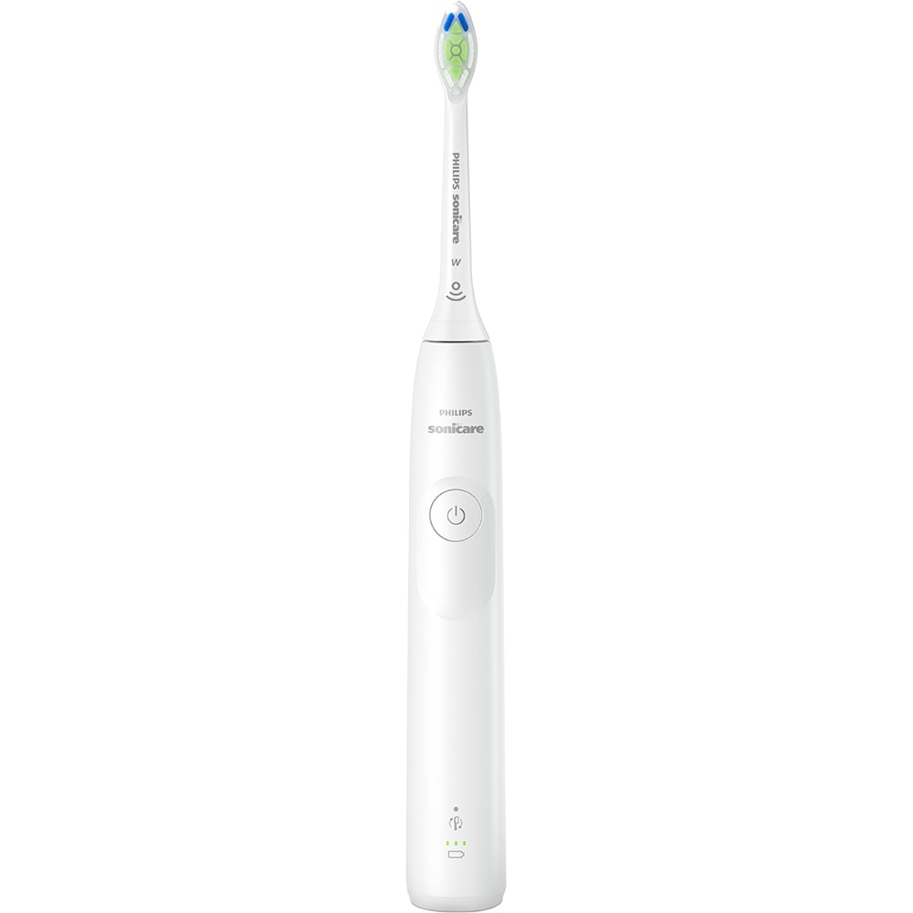 Set 2 Periute de dinti electrice PHILIPS Sonicare 5300 HX7109/01, 62000 miscari/min, 1 program, 2 capete, alb-negru
