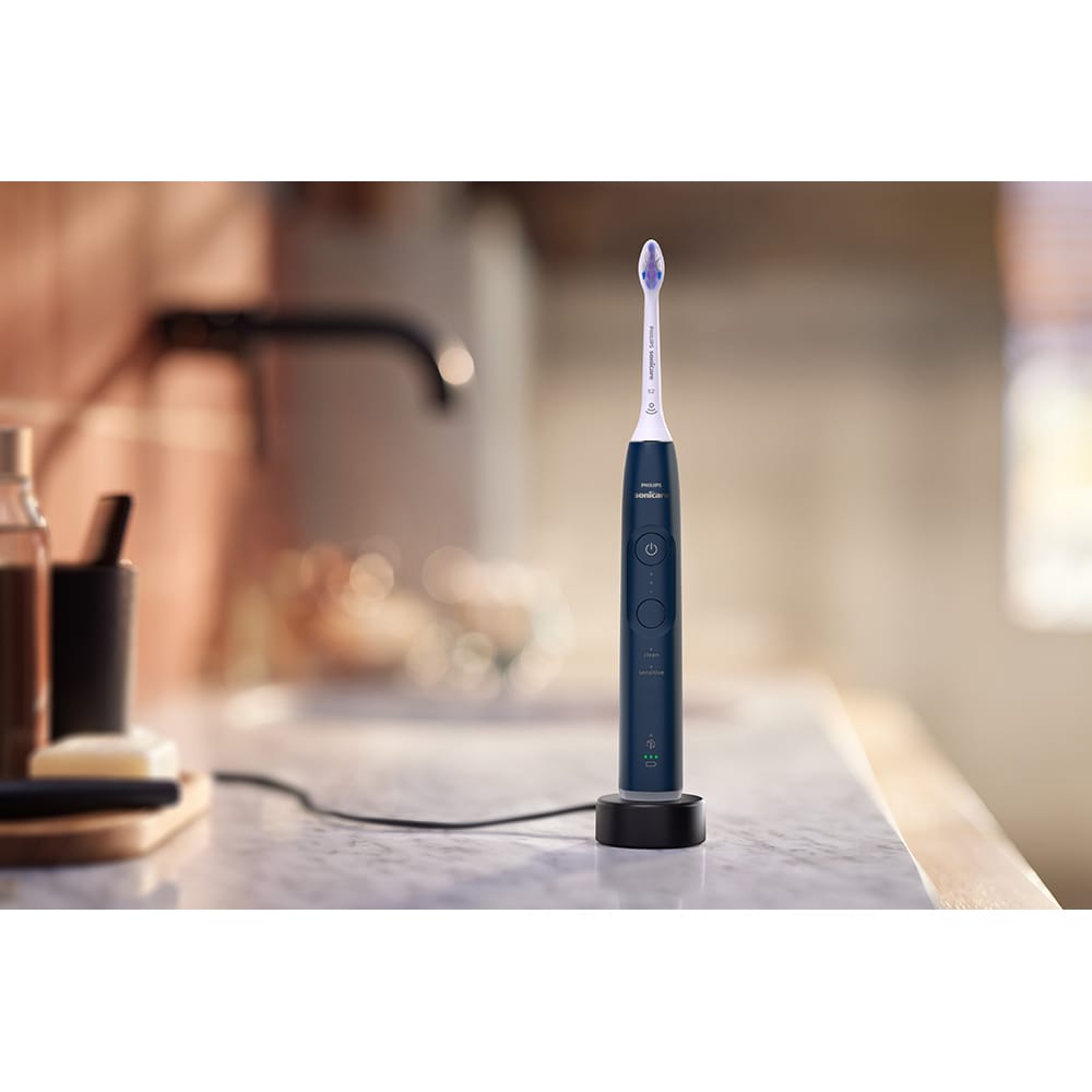 Periuta de dinti electrica PHILIPS Sonicare 6100 HX7403/05, 62000 miscari/min, 2 programe, 1 capat, albastru inchis