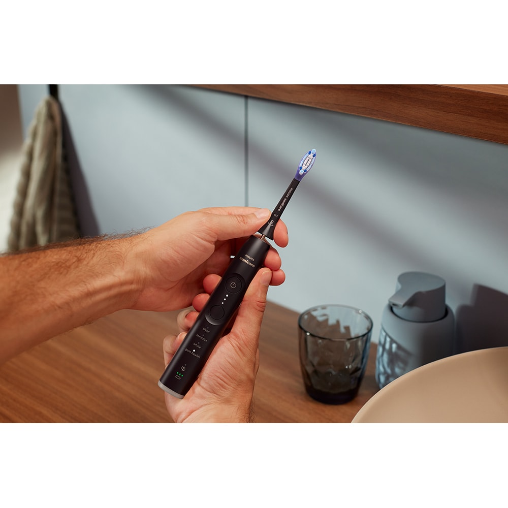 Periuta de dinti electrica PHILIPS Sonicare 7100 HX7421/01, 62000 miscari/min, 4 programe, 1 capat, negru