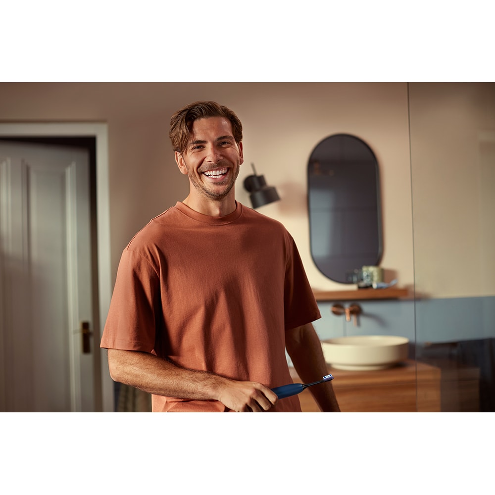 Periuta de dinti electrica PHILIPS Sonicare 7100 HX7423/01, 62000 miscari/min, 4 programe, 2 capete, albastru inchis