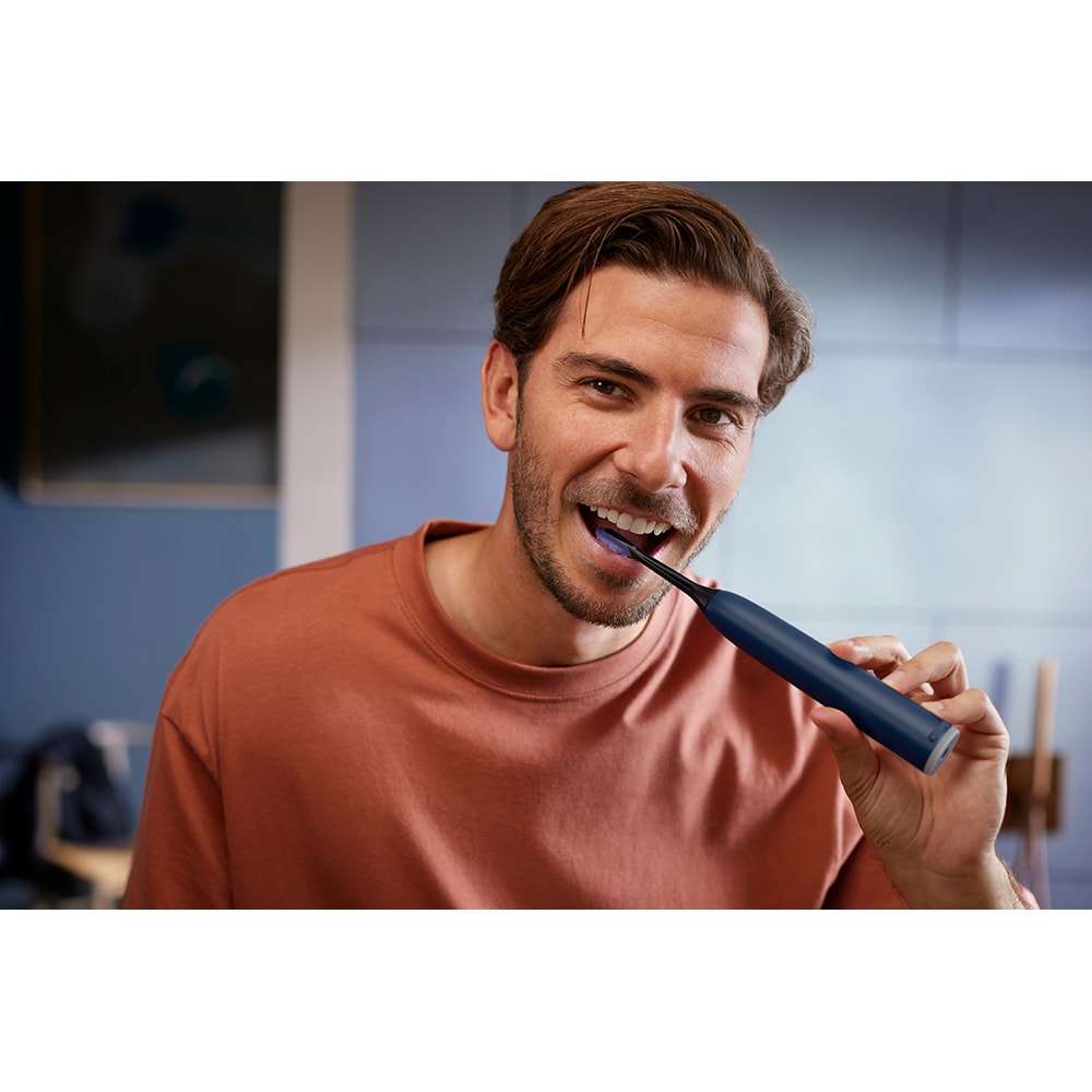 Periuta de dinti electrica PHILIPS Sonicare 7100 HX7423/01, 62000 miscari/min, 4 programe, 2 capete, albastru inchis