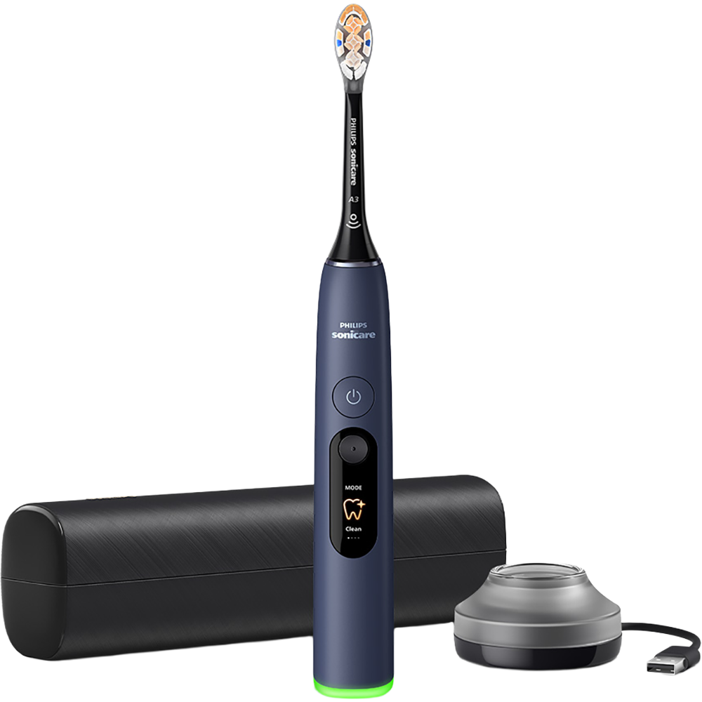 Periuta de dinti electrica PHILIPS Sonicare 8000 Diamond Clean HX8311/13, 62000 miscari/min, 5 programe, 1 capat, albastru
