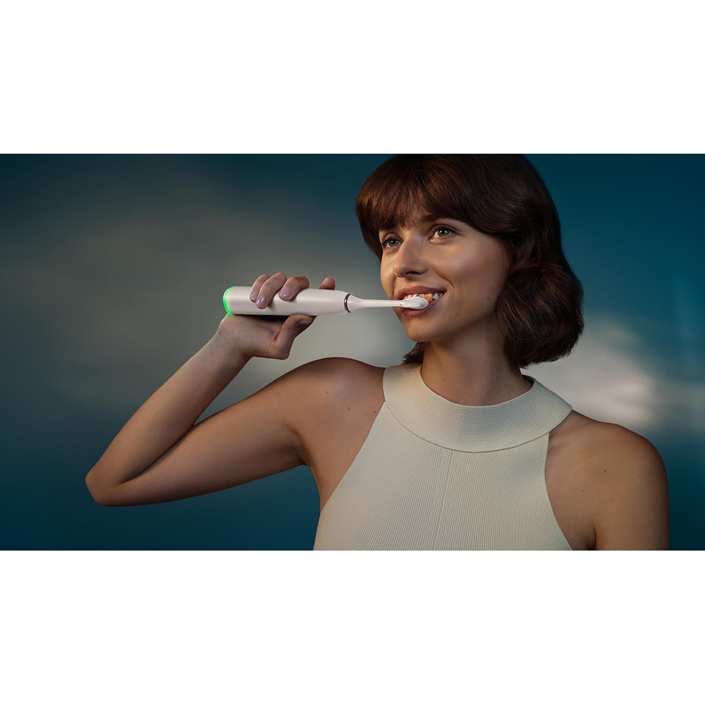 Set 2 Periute de dinti electrice PHILIPS Sonicare 8500 HX8596/22, 62000 miscari/min, 6 programe, alb/albastru