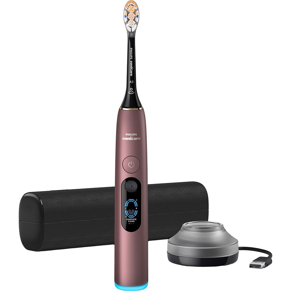 Periuta de dinti electrica PHILIPS Sonicare 9000 Diamond Clean HX9212/85, 62000 miscari/min, 4 program, 1 capat, roz