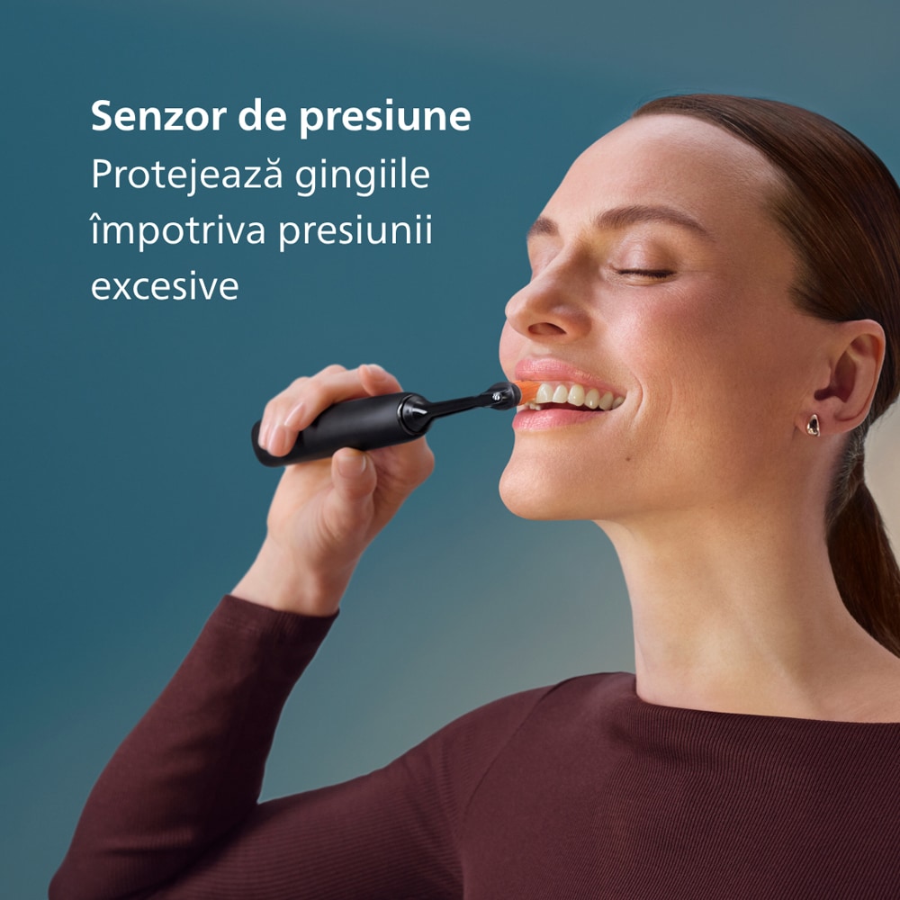 Periuta de dinti electrica PHILIPS Sonicare Diamond Clean HX9911/17, 62000 miscari/min, Curatare 3D, 4 programe, 1 capat, negru