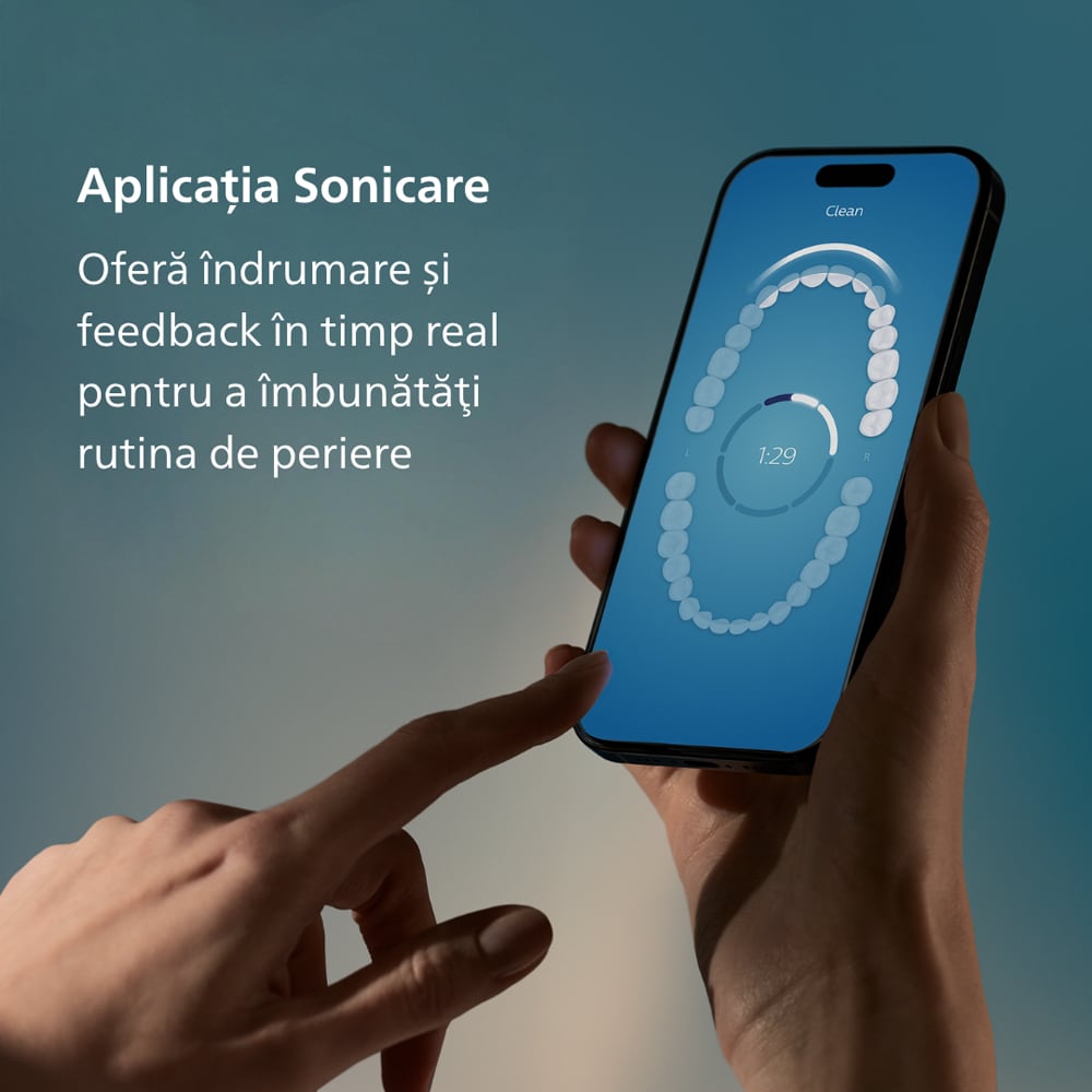 Periuta de dinti electrica PHILIPS Sonicare Diamond Clean HX9911/17, 62000 miscari/min, Curatare 3D, 4 programe, 1 capat, negru