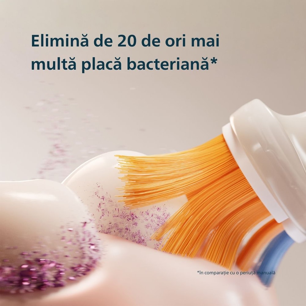 Periuta de dinti electrica PHILIPS Sonicare Diamond Clean HX9911/23, 62000 miscari/min, Curatare 3D, 4 programe, 1 capat, alb