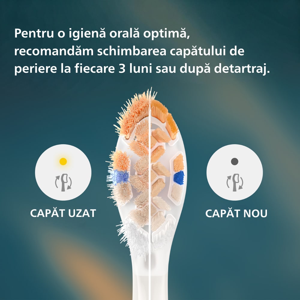 Periuta de dinti electrica PHILIPS Sonicare Diamond Clean HX9911/23, 62000 miscari/min, Curatare 3D, 4 programe, 1 capat, alb
