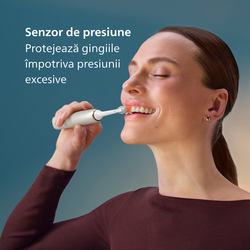 Periuta de dinti electrica PHILIPS Sonicare Diamond Clean HX9911/23, 62000 miscari/min, Curatare 3D, 4 programe, 1 capat, alb