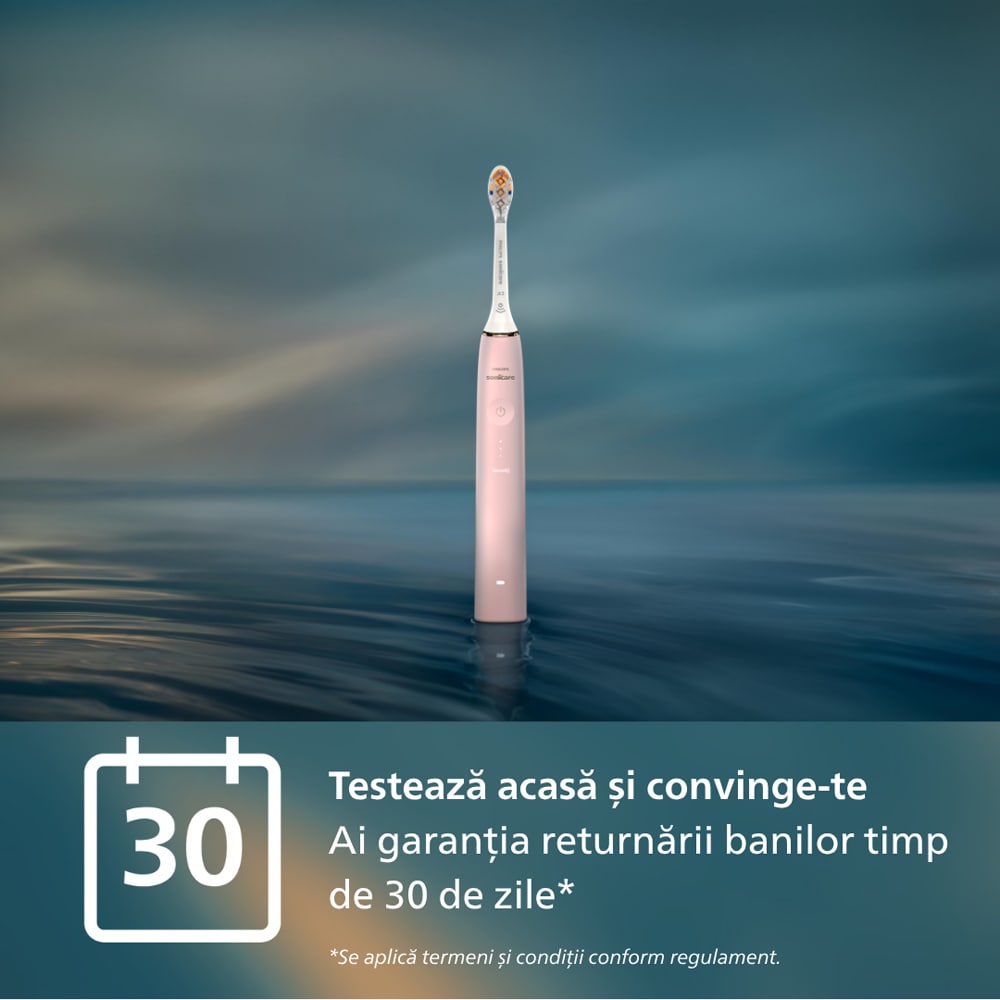 Periuta de dinti electrica PHILIPS Sonicare Prestige 9900 HX9992/31, 62000 miscari/min, 5 programe, 2 capete, roz