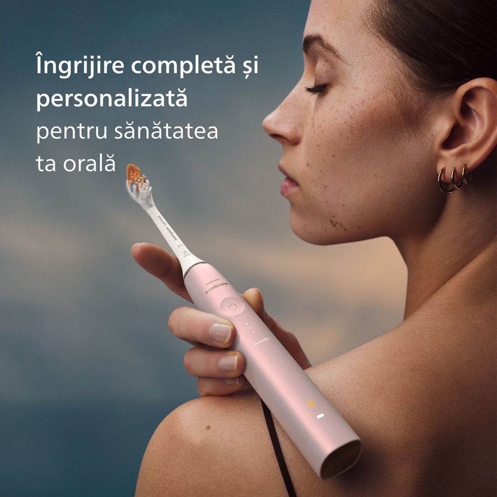 Periuta de dinti electrica PHILIPS Sonicare Prestige 9900 HX9992/31, 62000 miscari/min, 5 programe, 2 capete, roz