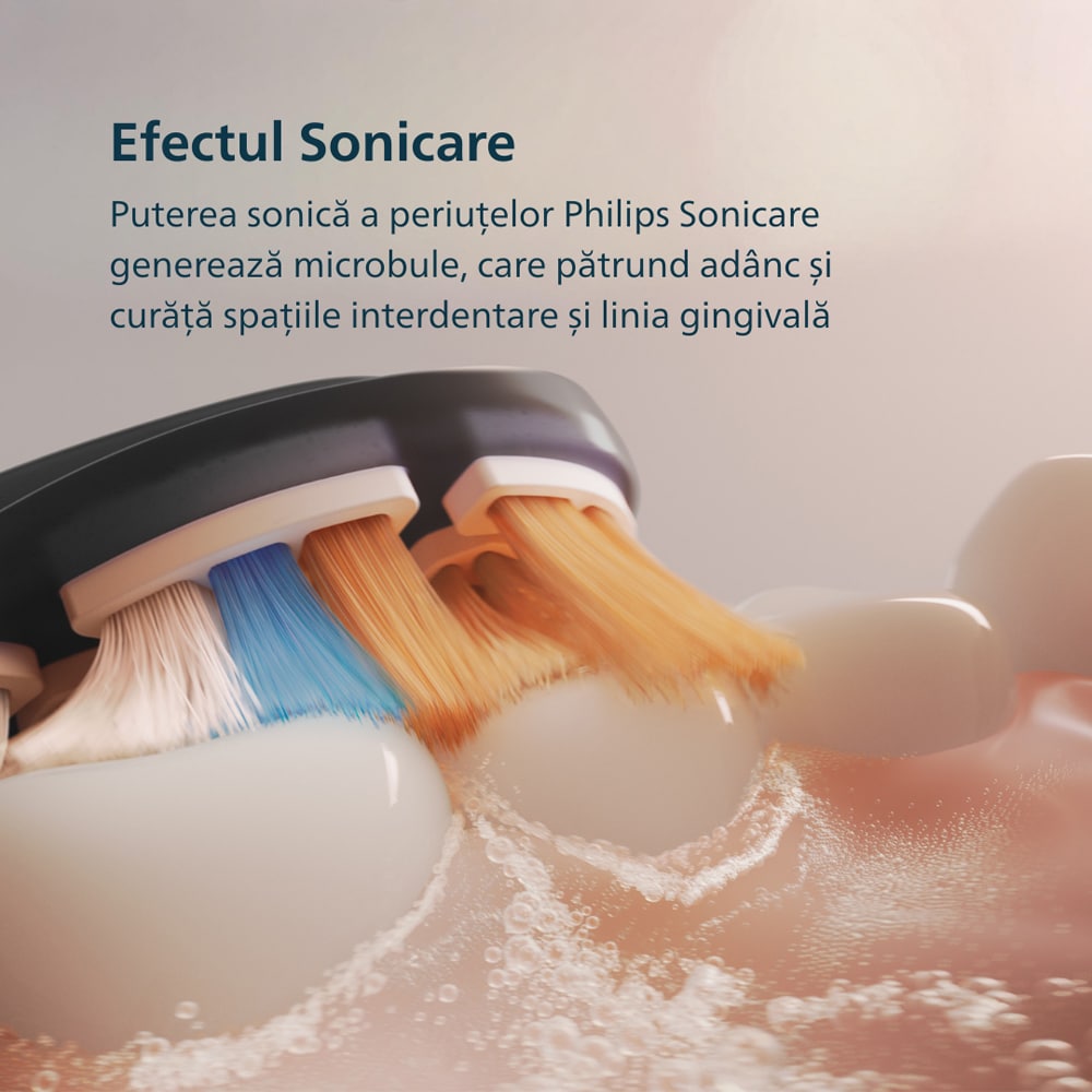 Periuta de dinti electrica PHILIPS Sonicare Prestige 9900 HX9992/42, 62000 miscari/min, 5 programe,  2 capete A3 Premium All in-One, Midnight Blue