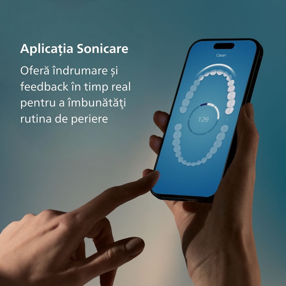 Periuta de dinti electrica PHILIPS Sonicare Prestige 9900 HX9992/42, 62000 miscari/min, 5 programe,  2 capete A3 Premium All in-One, Midnight Blue