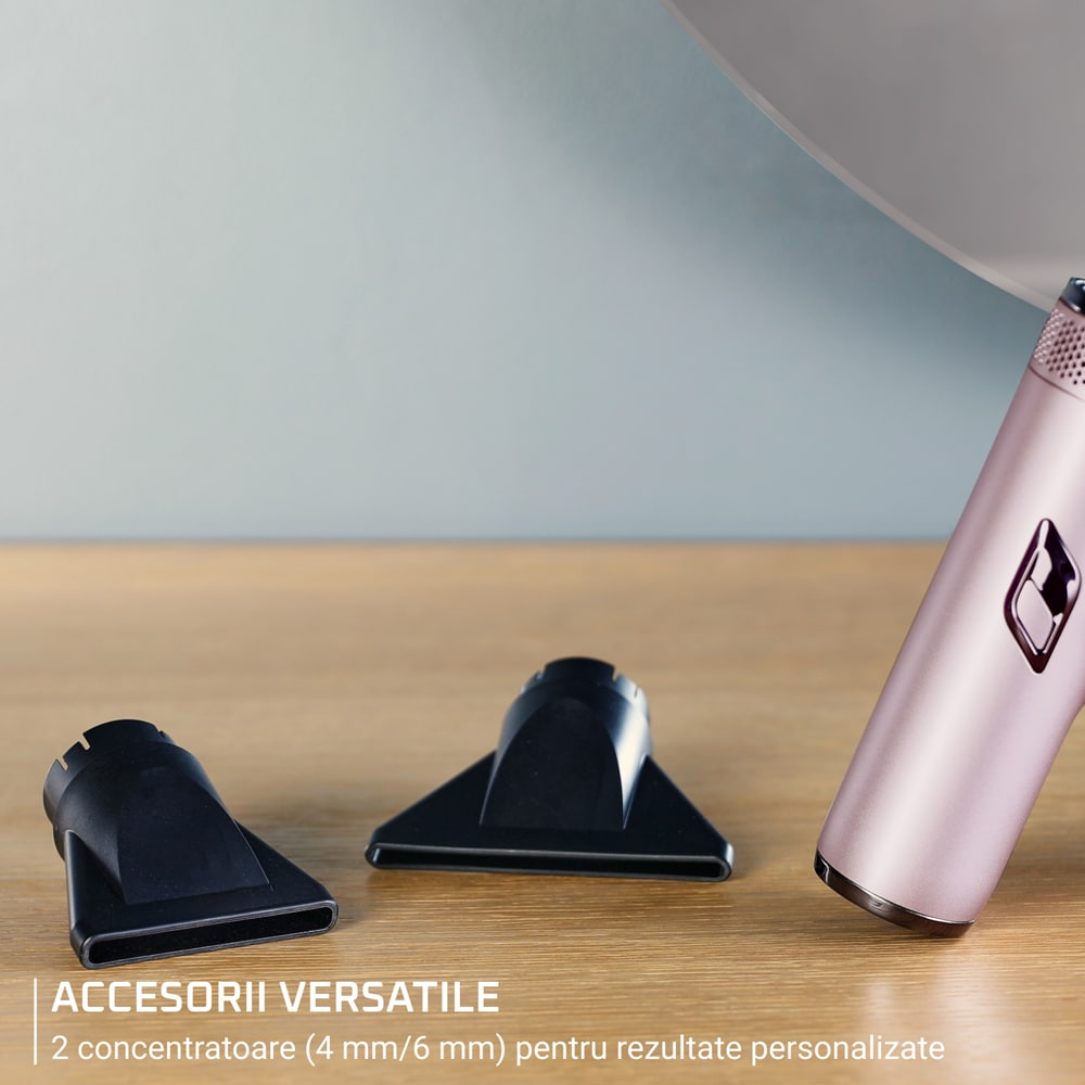 Uscator de par ROWENTA Nano HY8530E0, 3 viteze, 3 trepte de temperatura, roz