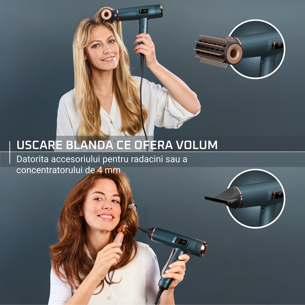 Uscator de par ROWENTA Maestria For You HY9430E0, 3 viteze, 3 trepte de temperatura, verde