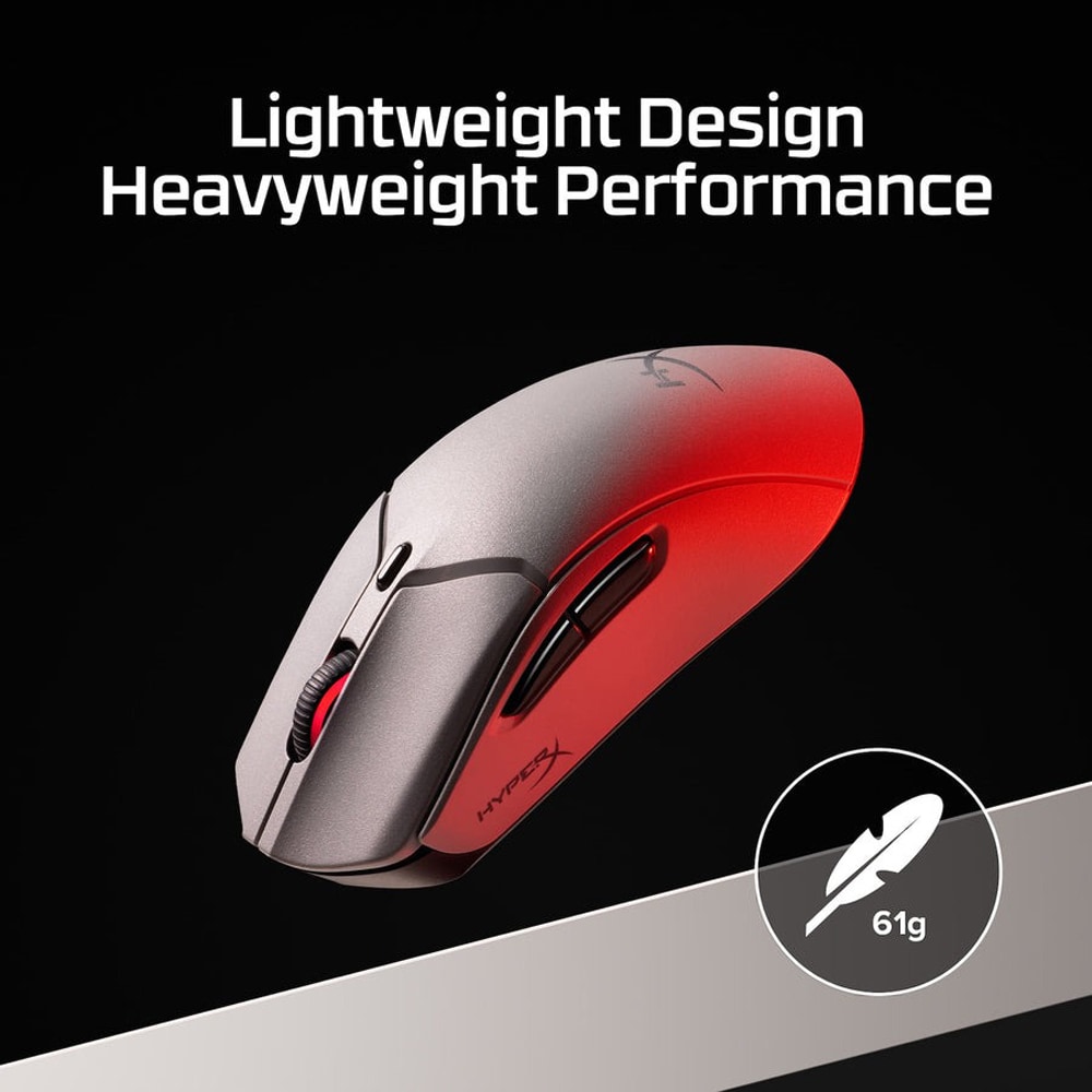 Mouse Gaming Wireless HYPERX Pulsefire Haste 2 Pro, 26000 dpi, gri