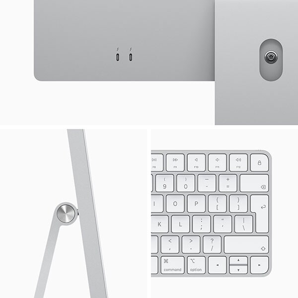 Sistem PC All in One APPLE iMac (2021) mgtf3ro/a, Apple M1, 24" Retina 4.5K, 8GB, SSD 256GB, 7-core GPU, macOS Big Sur, Silver, Tastatura layout RO
