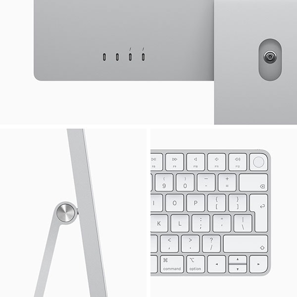 Sistem PC All in One APPLE iMac (2021) mgpc3ro/a, Apple M1, 24" Retina 4.5K, 8GB, SSD 256GB, 8-core GPU, macOS Big Sur, Silver, Tastatura layout RO