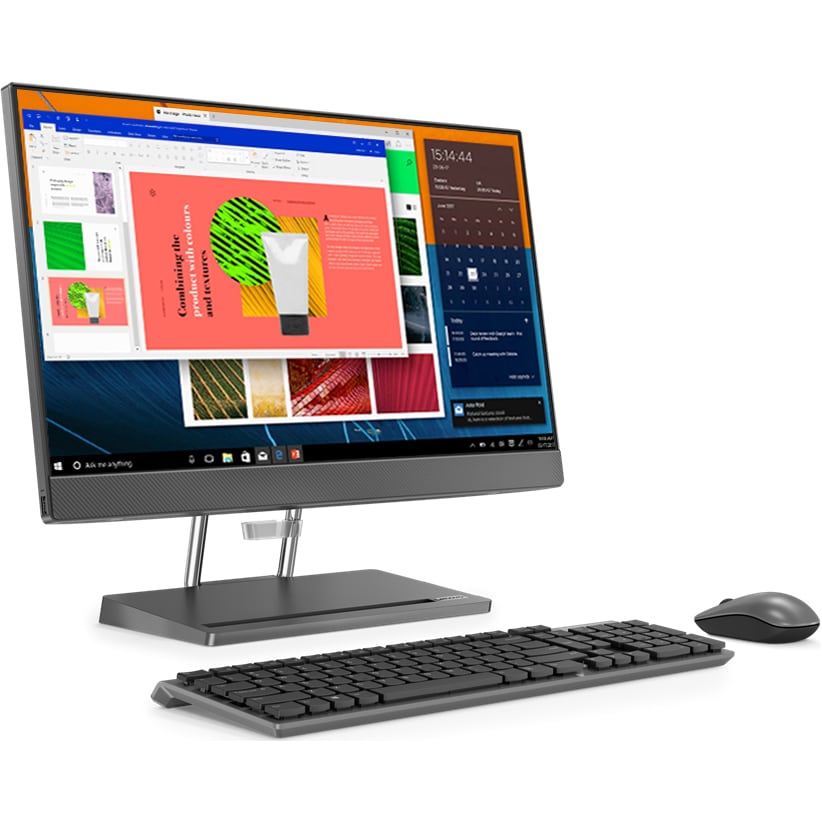 Sistem All in One LENOVO IdeaCentre AIO 5 24IAH7, Intel Core i5-13500H pana la 4.7GHz, 23.8" QHD, 16GB, SSD 1TB, Intel Iris Xe, Free Dos, gri