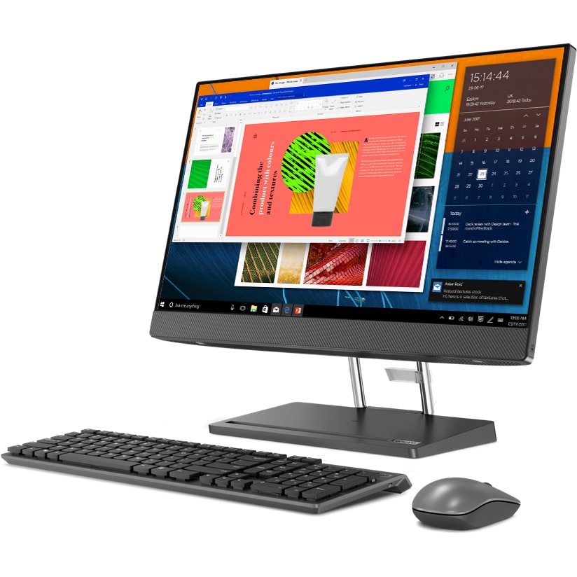 Sistem All in One LENOVO IdeaCentre AIO 5 24IAH7, Intel Core i5-13500H pana la 4.7GHz, 23.8" QHD, 16GB, SSD 1TB, Intel Iris Xe, Free Dos, gri