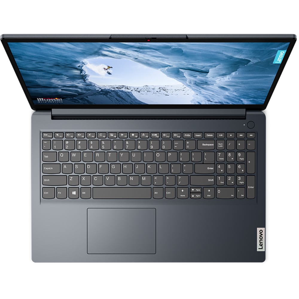 Laptop LENOVO IdeaPad 1 15IGL7, Intel Celeron N4120 pana la 2.6GHz, 15.6" HD, 4GB, eMMC 128GB, Intel UHD Graphics, Windows 11 Home S, albastru