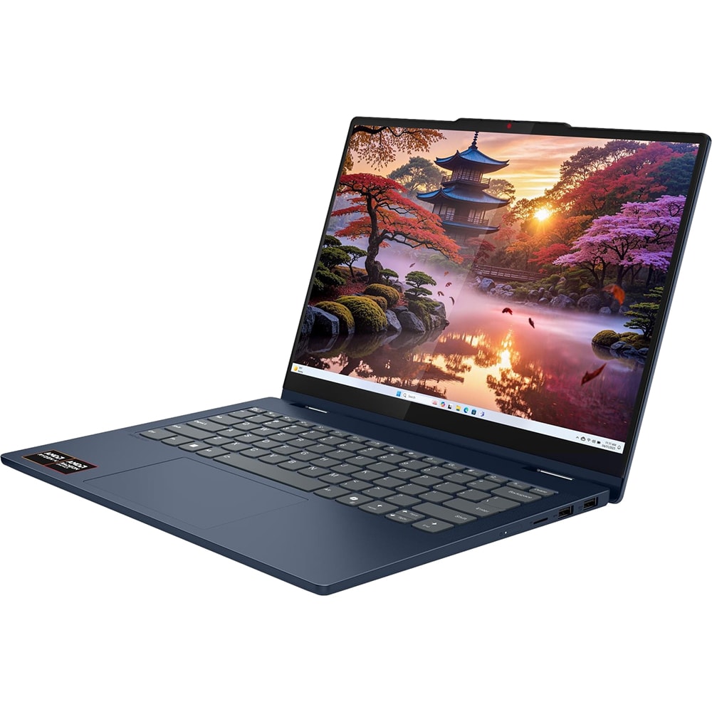 Laptop 2 in 1 LENOVO IdeaPad 5 14AKP10, AMD Ryzen AI 5 330 pana la 5GHz, 14" WUXGA, 8GB, 512GB, AMD Radeon 820M Graphics, Windows 11 Home, Cosmic Blue
