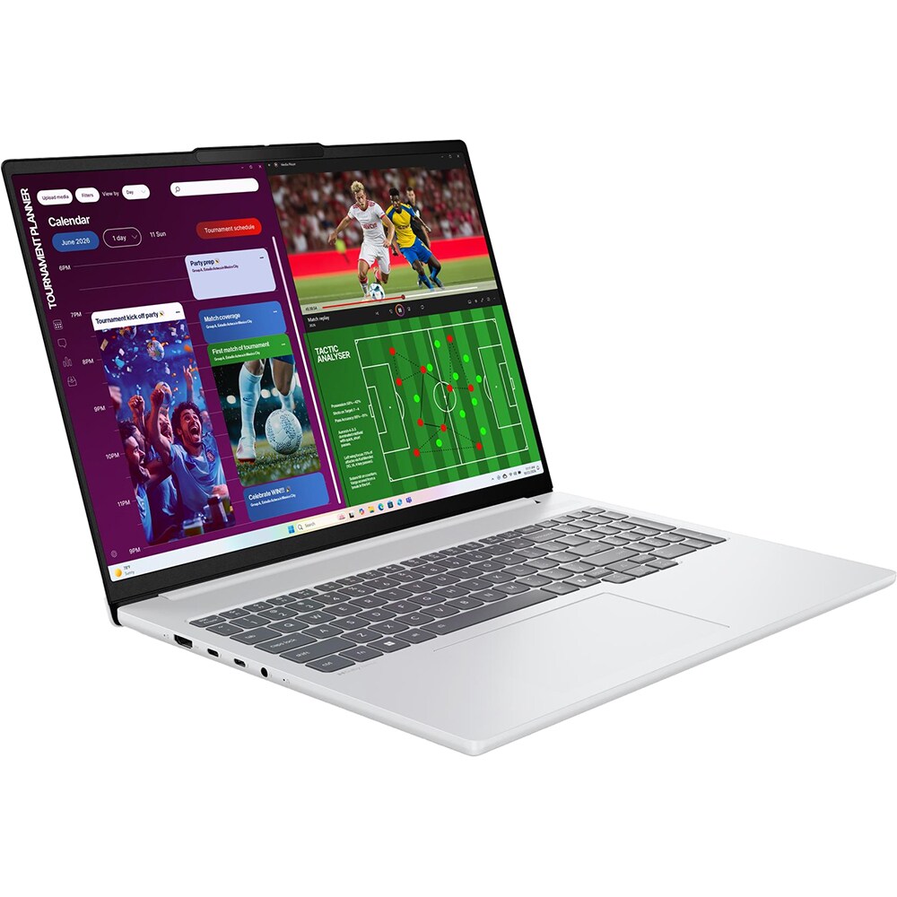 Laptop LENOVO IdeaPad Pro 5 16IPH11, Intel Core Ultra X9 388H pana la 5.1GHz, 16" 2.8K, 32GB, 1TB, Intel Arc B390, Free DOS, Glacier White