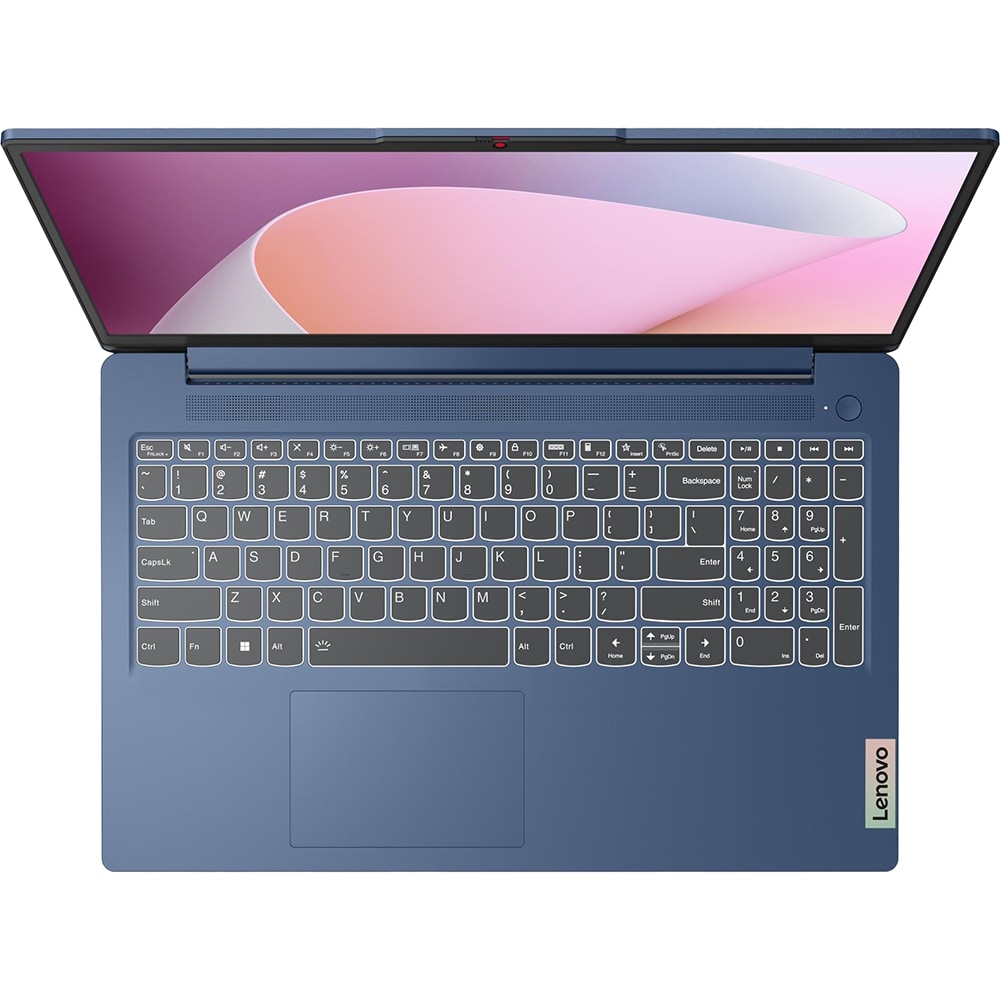 Laptop LENOVO IdeaPad Slim 3 15AMN8, AMD Ryzen 5 40 pana la 4.3GHz, 15.6" Full HD, 8GB, 512GB, AMD Radeon 610M, FreeDOS, Abyss Blue