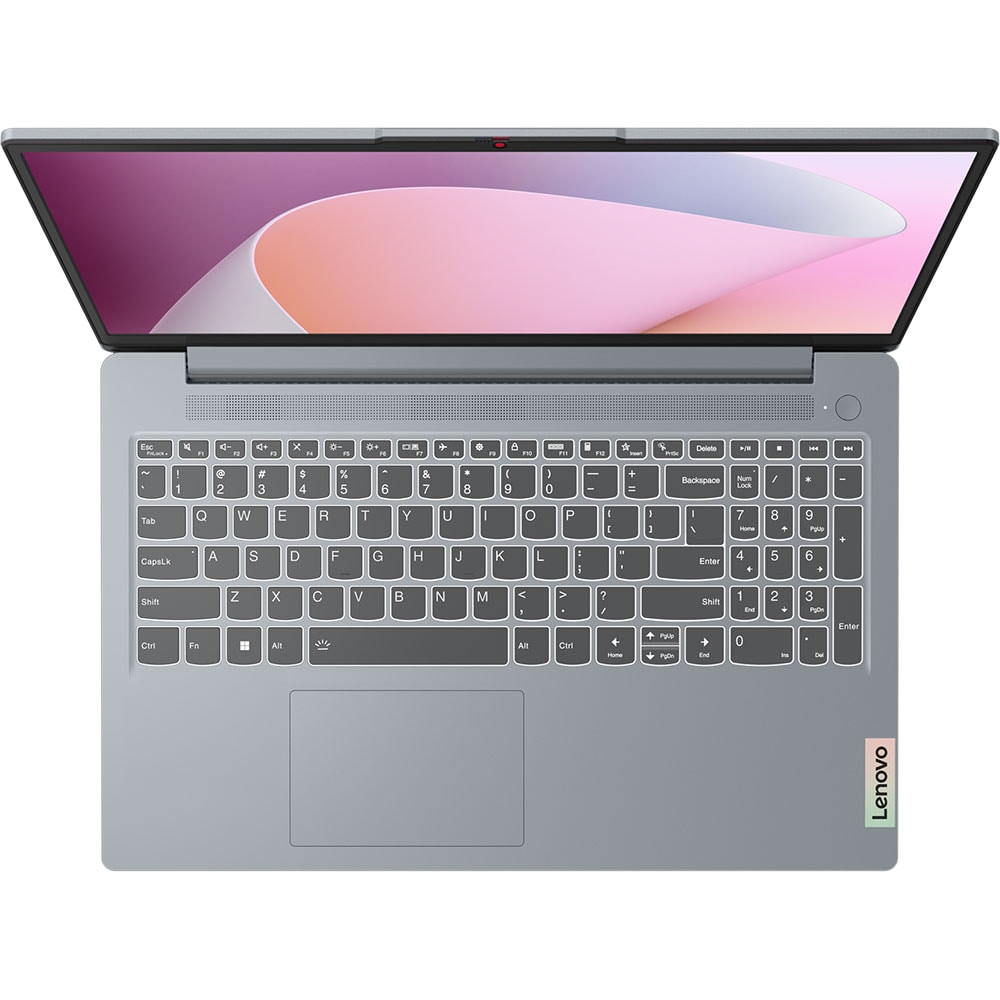 Laptop LENOVO IdeaPad Slim 3 15ABR8, AMD Athlon 7120U pana la 3.5GHz, 15.6" Full HD, 4GB, 512GB, AMD Radeon 610M, FreeDOS, Arctic Grey