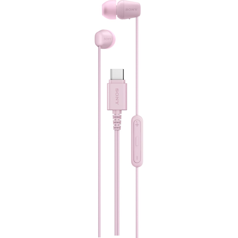 Casti SONY IER-EX15CP, Cu Fir, In-Ear, Microfon, USB-C, roz