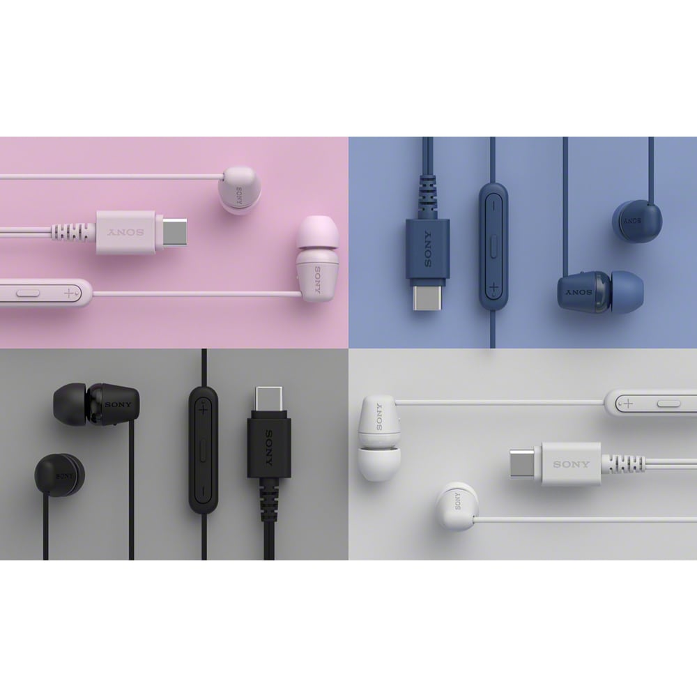 Casti SONY IER-EX15CP, Cu Fir, In-Ear, Microfon, USB-C, roz