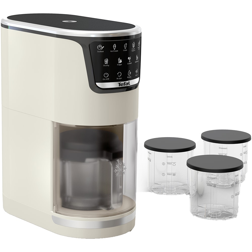 Aparat de facut inghetata TEFAL Dolci IG602AE0, 1.4l, 600W, crem-negru