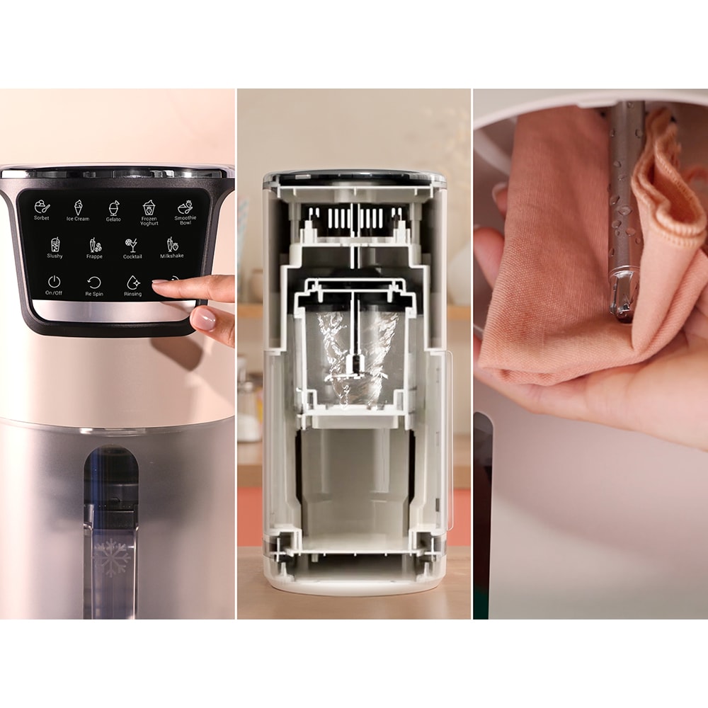 Aparat de facut inghetata TEFAL Dolci IG602AE0, 1.4l, 600W, crem-negru