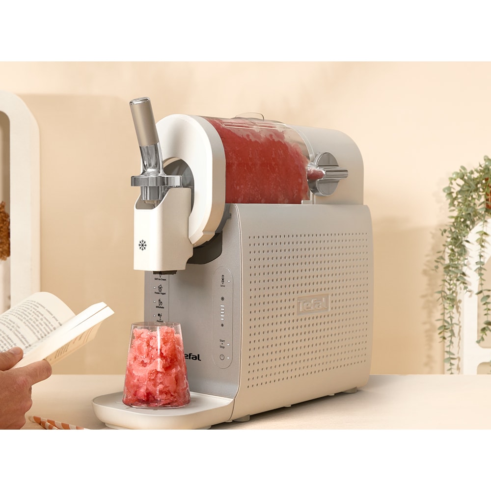 Aparat pentru deserturi reci TEFAL Freezi IG803AE0, 1600W, crem-gri